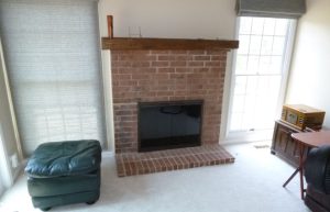 A newly installed by Capital Chimney electric fireplace by Modern Flames